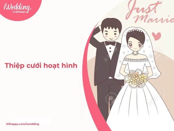 Thiệp cưới hoạt hình – Xu hướng mới cho ngày trọng đại