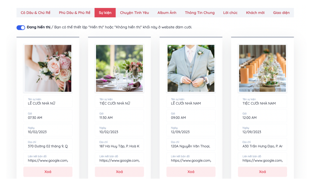 IWedding - Nền tảng tạo website đám cưới miễn phí